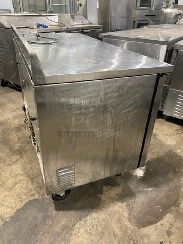 True Commercial 2 Door Lowboy/Worktop Cooler! With Backsplash! All Stainless Steel! On Casters! - Image 4 of 10