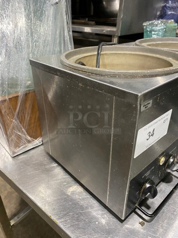 Vollrath Commercial Countertop 2 Well Soup Warmer! WORKING WHEN REMOVED! Model: TW27R SN: J08501171570009 120V - Image 2 of 8