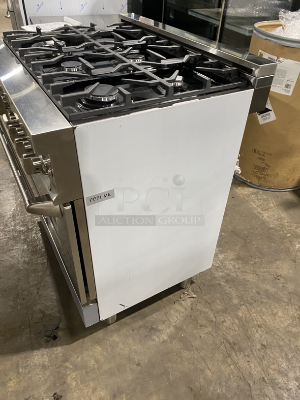 2019 AMAZING! ZLINE Gas Powered 6 Burner Stove! With Oven Underneath! Stainless Steel! On Legs! MODEL RG36 SN:RG36GE21060120-02 120V/60Hz - Image 3 of 11
