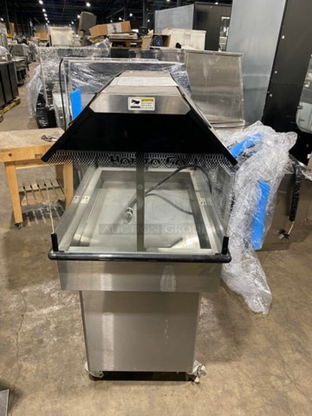 WOW! Royston Commercial Electric Powered Heated Food Display Case Merchandiser! With Sneeze Guard! All Stainless Steel! On Casters! Model: HIMHH1SS362555 SN: 02000072ROY 120V 60HZ 1 Phase - Image 4 of 9
