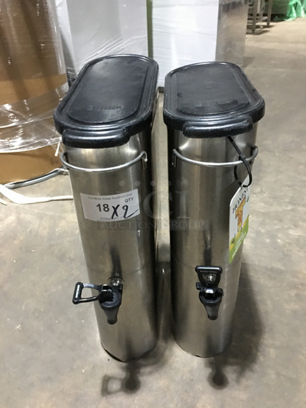 Bunn Commercial Countertop Beverage Holder/ Dispensers! All Stainless Steel! 2x Your Bid!