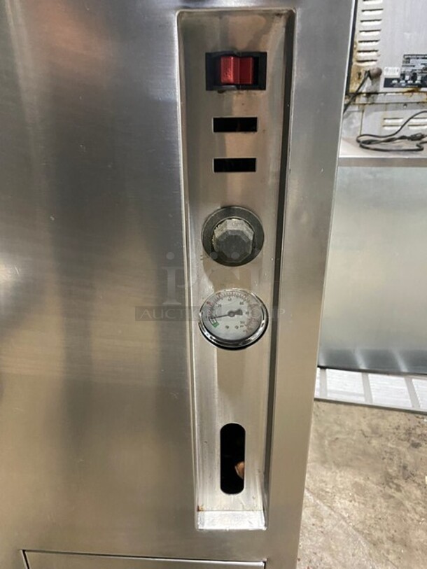 WOW! Groen All Stainless Steel GL60 Commercial Self Contained Natural Gas Powered Jacketed Soup Kettle! Steam Master Series! On Legs! MODEL:GL60 SN:51057-10T-6643! - Image 6 of 11