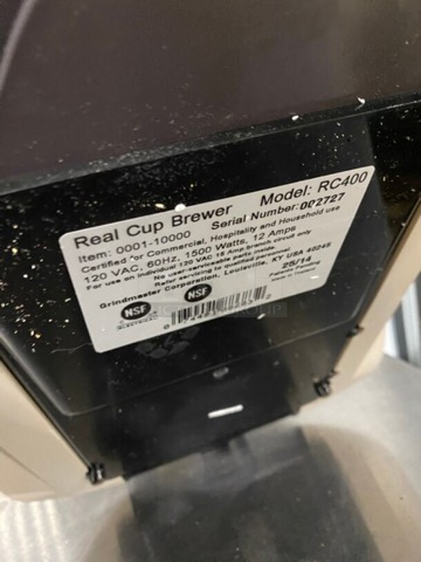 Grindmaster Countertop Coffee Brewing Machine! Model: RC400 SN: 002727 120V - Image 10 of 11