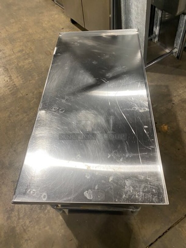 WOW! L & J Solid Stainless Steel Work Top/ Prep Table! With Storage Space Underneath! On Legs! - Image 5 of 9