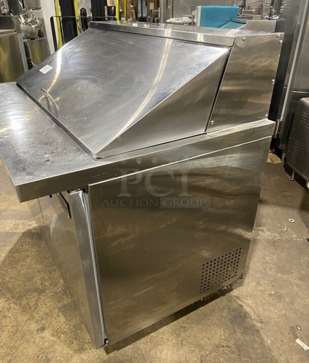 Coldline All Stainless Steel Refrigerated Mega Top Sandwich Prep Table! With Two Door Underneath Storage Space! On Casters! - Image 2 of 8