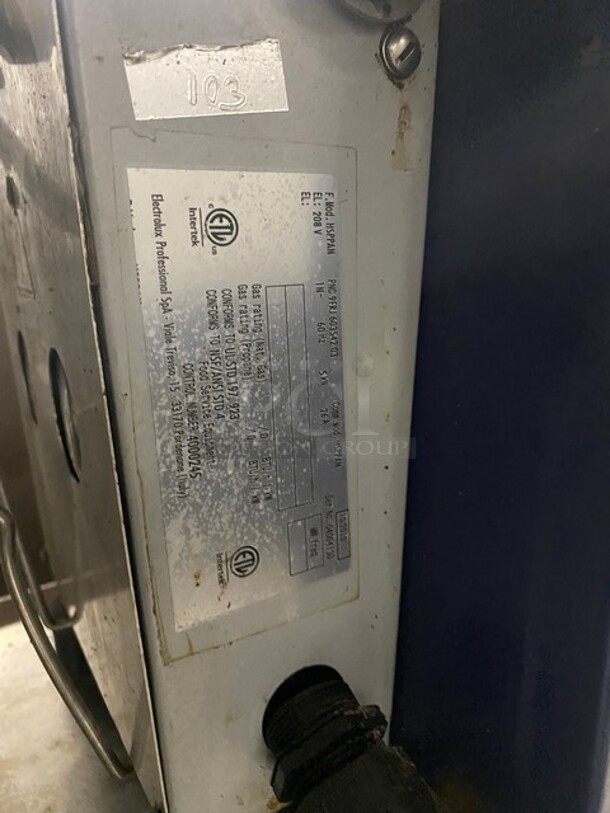 WOW! Electrolux Commercial Stainless Steel Countertop Panini Press Machine! 208V! Model: HSPPAN SN: 04004130!
 - Image 5 of 6