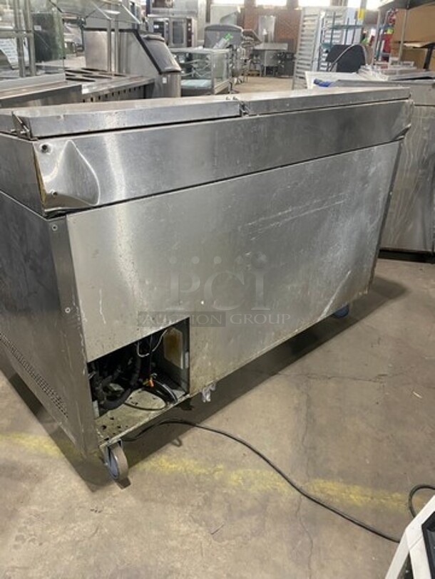 True Commercial Refrigerated Pizza Prep Table! With 2 Door Storage Space Underneath! Poly Coated Racks! All Stainless Steel! On Casters! Model: TPP60 SN: 5336726 115V 60HZ 1 Phase - Image 4 of 10