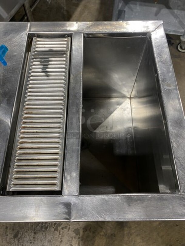 All Stainless Steel Custom Made Beverage Station With Ice Bin! - Image 5 of 8