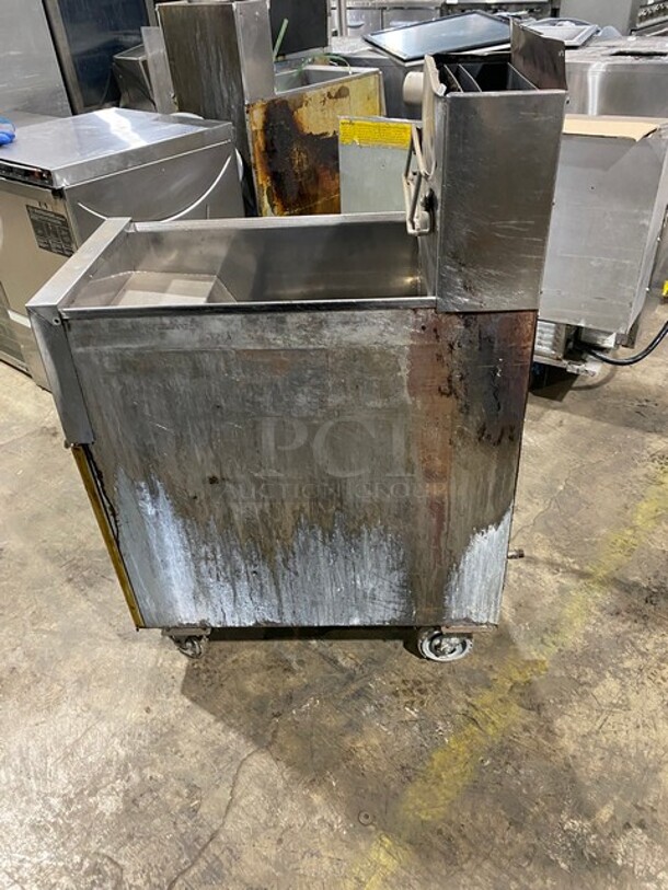 Amazing! Dean Stainless Steel Commercial Floor Style Natural Gas Powered Deep Fat Fryer! MN:SR152GN SN:1108MB0024 2.53V! - Image 2 of 8