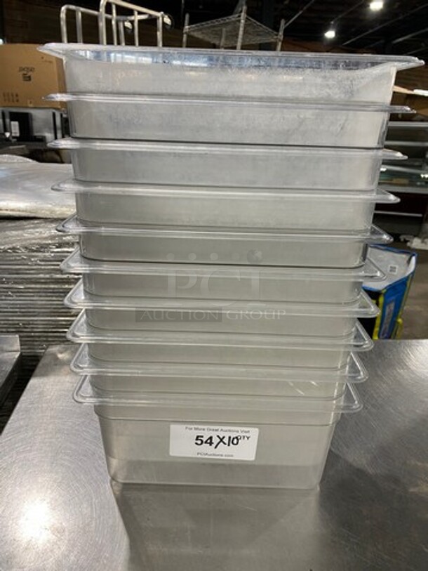 Cambro Clear Poly 1/3x6" Food Containers! 10x Your Bid! - Image 1 of 6