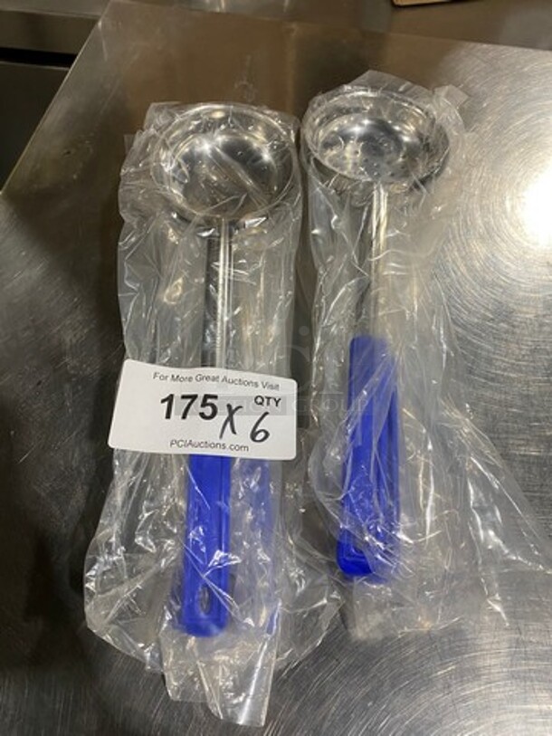 NEW! Allied Buying Perforated Serving Spoons! Stainless Steel With Cool Touch Handle! 6x Your Bid!