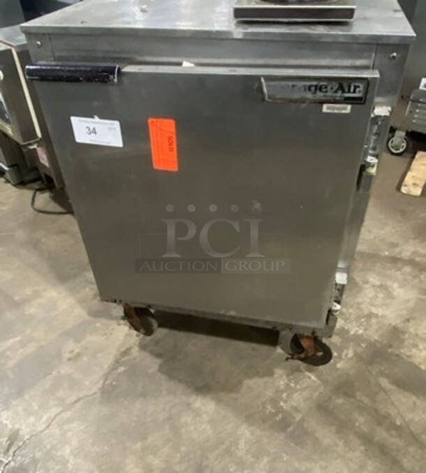 Beverage Air Commercial Single Door Undercounter Cooler! Stainless Steel! On Casters! Model: UCR27 SN: 3342816 115V 60HZ 1 Phase - Image 1 of 7