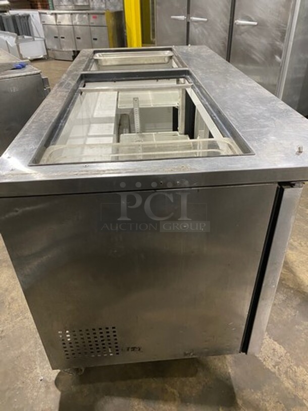 Commercial Refrigerated Sandwich Prep Table! With 3 Door Storage Space Underneath! Poly Coated Racks! All Stainless Steel! On Casters! Model: TSSU7230MBST SN: 7245594 115V 60HZ 1 Phase - Image 2 of 10