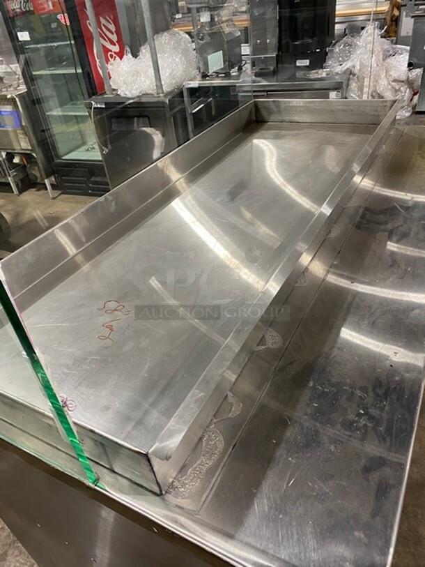 All Stainless Steel Commercial Refrigerated Food Serving Station Counter/ Cold Pan! With Sneeze Guard! On Casters! - Image 7 of 11