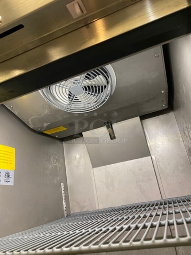 LATE MODEL! 2021 Asber Commercial Single Door Reach In Freezer! With Poly Coated Racks! All Stainless Steel! On Casters! WORKING WHEN REMOVED! Model: ARF23HFHC SN: 8102349138 115V 60HZ 1 Phase - Image 6 of 8
