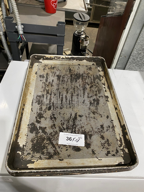 Full Size Perforated Sheet Pans! 4x Your Bid!