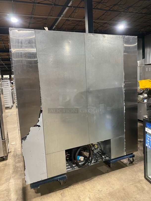 Leader 2010 Commercial Refrigerator Merchandiser! With 2 Sliding Glass Doors! With Poly Coated Racks! One Glass Door Is Broken! Model LS72 Serial PT010816! 115V 1Phase! - Image 2 of 9