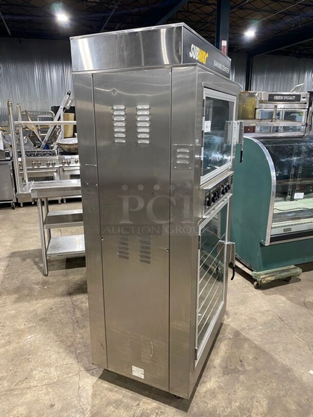 Nuvu Commercial Baking Center Oven Proofer Combo! With Metal Oven Racks! Stainless Steel! On Casters! Model: SUB123 SN: 00375647120400010001 208V 60HZ 3 Phase - Image 2 of 10