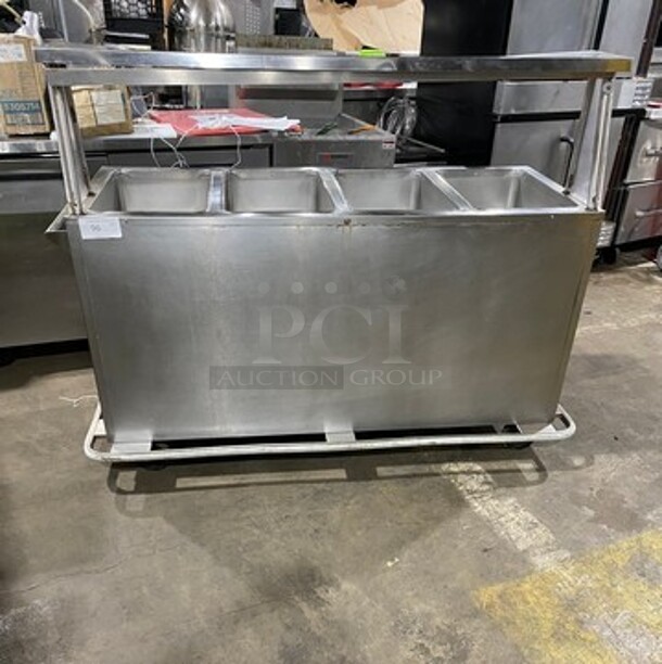 Seco Commercial Electric Powered 4 Well Steam Table! With Storage Space Underneath! All Stainless Steel! On Casters! - Image 1 of 11