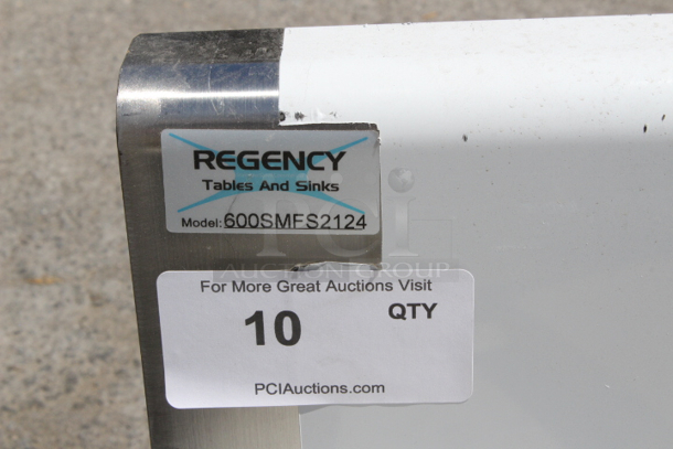 BRAND NEW SCRATCH & DCENT! Regency 600SMFS2124 18-Gauge 304 Stainless Steel Standing Mop Sink - 21" x 24" x 8" 23x24x35 - Image 5 of 6