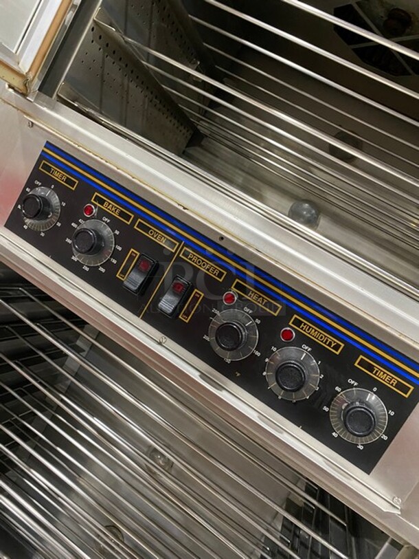 Nuvu Commercial Baking Center Oven Proofer Combo! With Metal Oven Racks! Stainless Steel! On Casters! Model: SUB123 SN: 00375647120400010001 208V 60HZ 3 Phase - Image 8 of 10