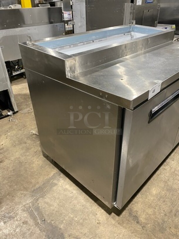 Maxx Cold Commercial Refrigerated Pizza Prep Table! With Single Door Storage Space! All Stainless Steel! On Casters! Model: MXCPP50 SN: 6023925 115V 60HZ 1 Phase - Image 4 of 9