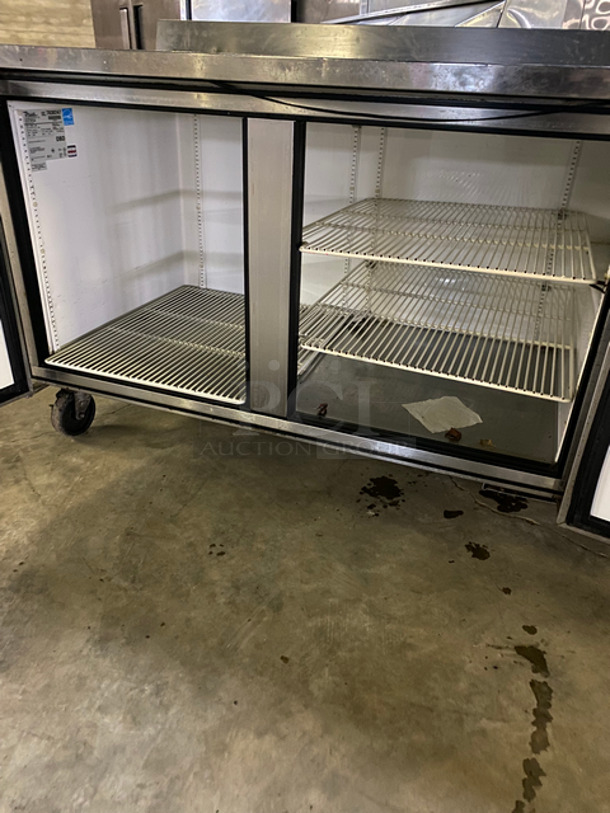 True Commercial Work Top Cooler! With 2 Door Storage Space Underneath! With Poly Coated Racks! All Stainless Steel! On Casters! Model: TWT67 SN: 7838247 115V 60HZ 1 Phase - Image 5 of 8