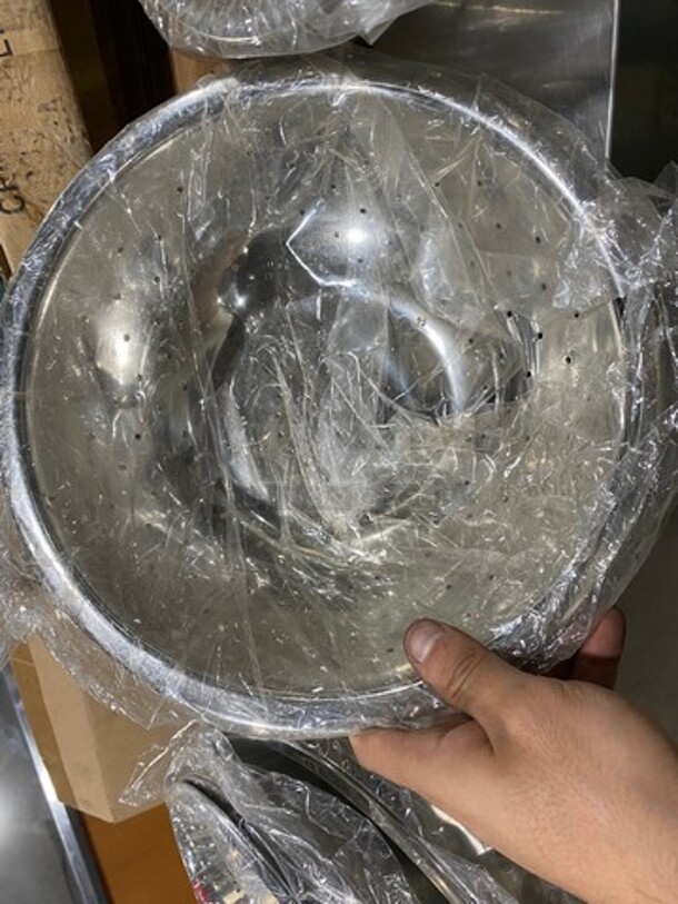 NEW! Stainless Steel Perforated Bowl/ Strainer! 2x Your Bid! - Image 2 of 2