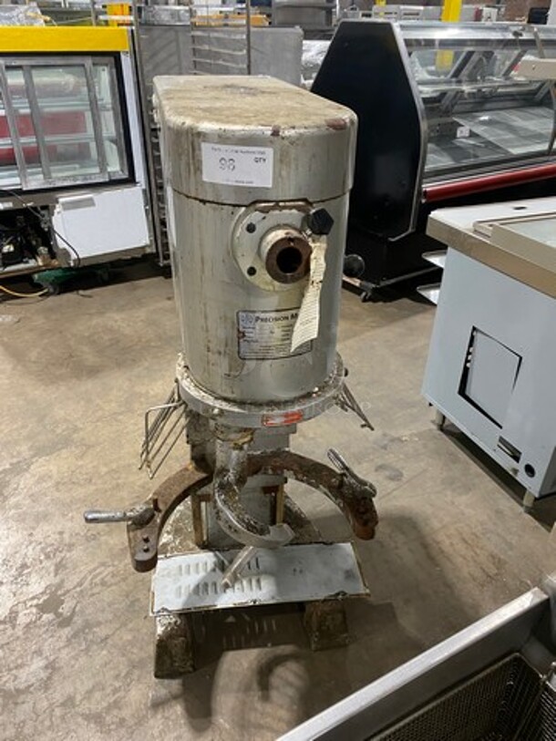 Precision Mixers Commercial Floor Style Planetary Mixer! With Bowl Guard! With Spiral Hook Attachment! Model: V60 SN: 62595 220V60HZ 3 Phase - Image 1 of 7