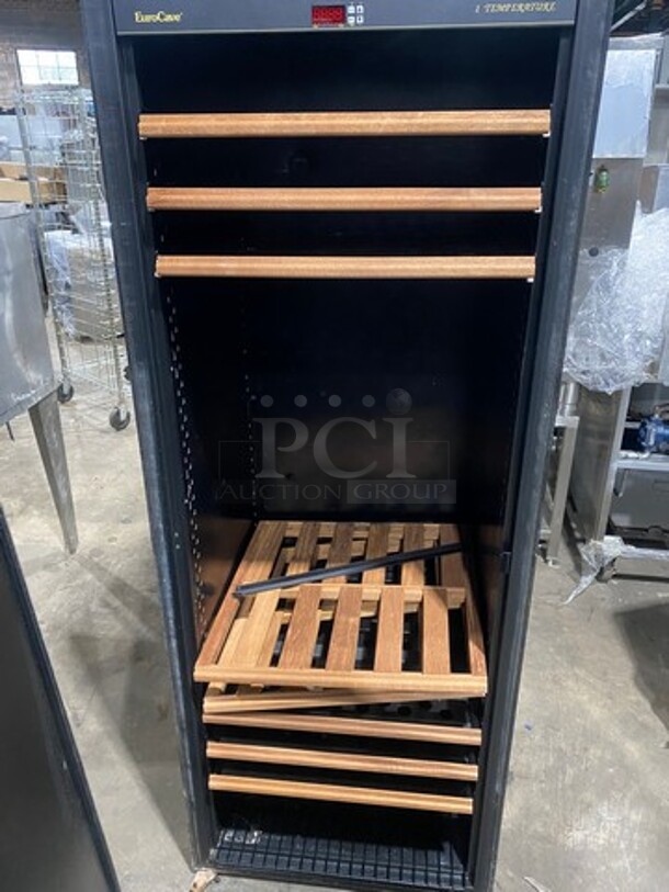 Euro Cave Commercial Single Door Wine Chiller! With Solid Door! With Wooden Racks! - Image 6 of 9