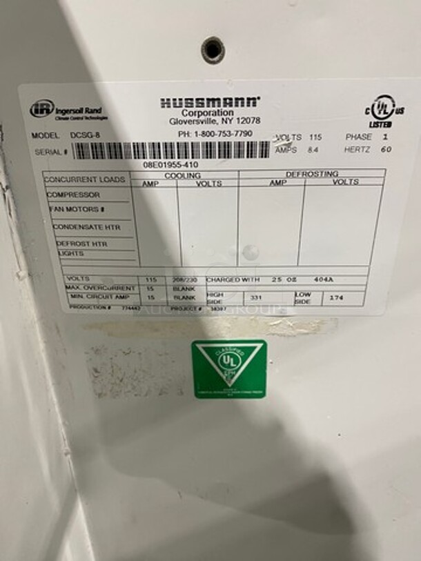 Hussmann Commercial 8 Flavor Ice Cream Dipping Display Merchandiser! Model: DCSG8 SN: 08E01955410 115V 60HZ 1 Phase - Image 5 of 7
