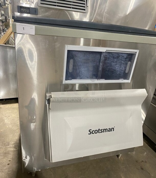 WOW! LATE MODEL! Scotsman Prodigy Stainless Steel AIR COOLED 1500LBS Ice Machine! On Like New Scotsman Ice Bin! On Legs! MODEL C1448SA-32 SN: 170313200110192 208/230V 1PH! Working When Removed! - Image 6 of 11