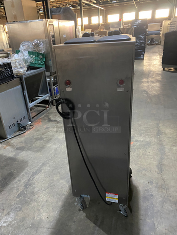 FAB! Stoelting Commercial AIR COOLED 2 Flavor Soft Serve Ice Cream/Yogurt Machine! All Stainless Steel! On Casters! Working When Removed! Model: F231309I2AD1 SN: 4208006J 208/240V 60HZ 3 Phase - Image 3 of 10