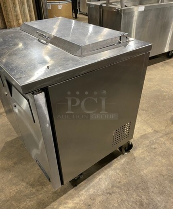 SWEET! True Commercial Refrigerated Sandwich Prep Table With 2 Door Storage Underneath! All Stainless Steel! On Commercial Casters! MODELTSSU3608 SN:8815688 - Image 2 of 9