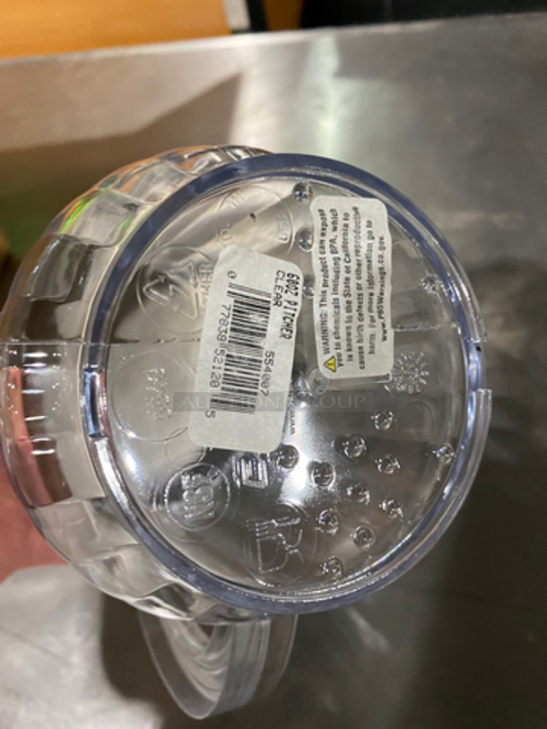 NEW! IN THE BOX! Carlisle Clear Poly 60 OZ Pitcher! 6 Pitchers in Box! 6x Your Bid! - Image 6 of 6