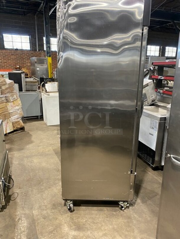 COOL! Norlake Commercial Single Door Reach In Freezer! With Poly Coated Racks! All Stainless Steel! On Casters! Model: F23S SN: 14040007 115V 60HZ 1 Phase - Image 4 of 9