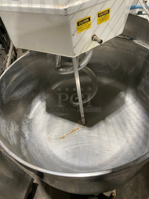 GREAT! Excalibur Commercial Floor Style Spiral Mixer! With Bowl Guard And Mixing Bowl! With Spiral Hook Attachment! Model: 200A SN: 970268 208V 3 Phase - Image 5 of 11