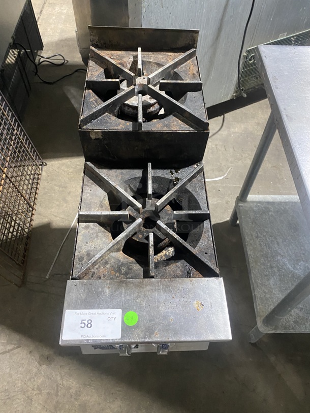 Star Ultra Max Stainless Steel Commercial Natural Gas Powered Two Tier Multi Step 2 Burner Range! ON Equipment With Legs With undershelf! MODEL:600TB3012G! - Image 2 of 7