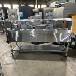 Eagle Commercial Electric Powered 5 Well Steam Table! With Storage Space Underneath! All Stainless Steel! On Casters! Model: YSPHT5 SN: 2008990236 208V 60HZ 1 Phase