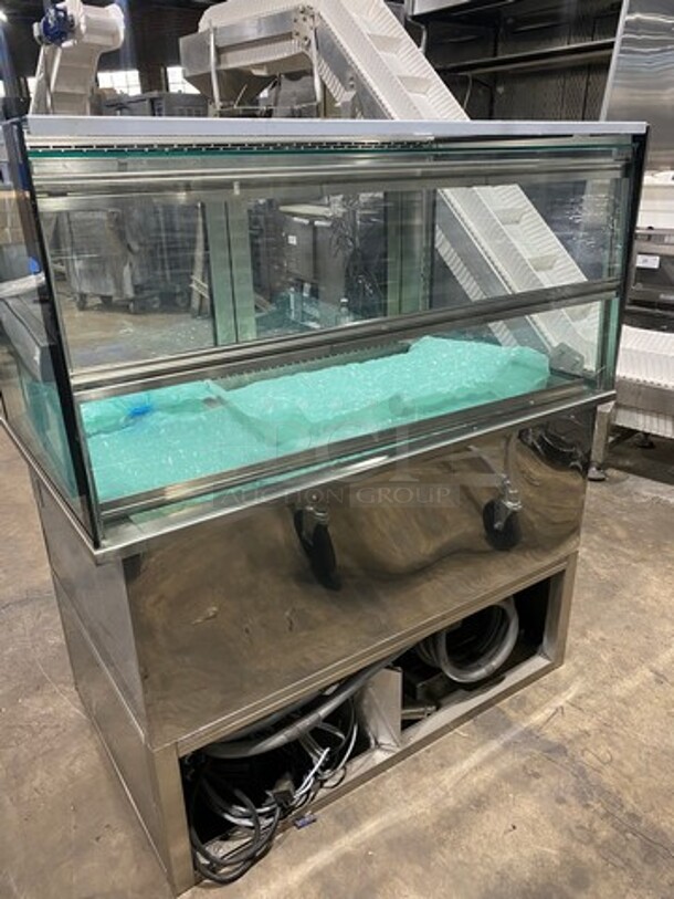 GREAT! NEW! RPI Commercial Refrigerated Show Case Merchandiser! With Rear Access Doors! Stainless Steel Body! With Legs! Model: VICD320RSQSC SN: 02163869 115V 60HZ 1 Phase - Image 3 of 11