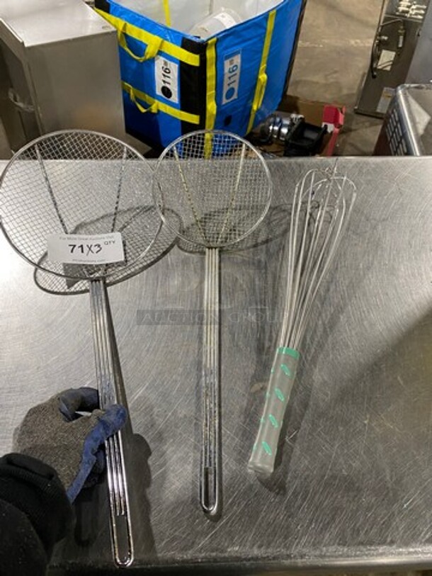 MISCELLANEOUS! Assorted Size Mesh Strainer And Handheld Whisk! 3x Your Bid! - Image 2 of 5