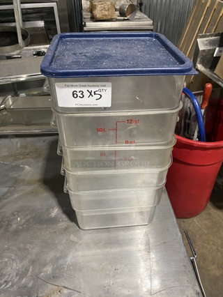 Cambro Square Food Storage Container! 5x Your Bid! MODEL 12SFSCW!
