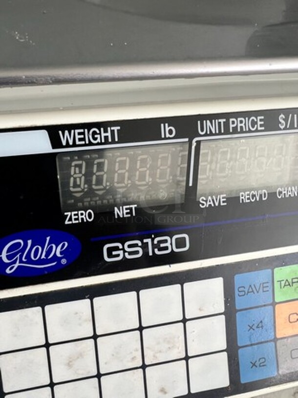 Globe Commercial Countertop Digital Weight/Price Scale! WORKING WHEN REMOVED! Model: GS130 - Image 3 of 7