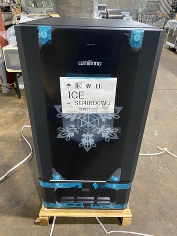 BEAUTIFUL! UNIQUE FIND! SCRATCH-N-DENT! Lumilinna Commercial Countertop/ Undercounter Single Door Slush Cooler! Using Very Precise Temperature Control, Lumilinna Can Hold Beverages Below Freezing — Without Freezing Them Solid. Water Normally Freezes At 32°F, But By Maintaining This Temperature, Lumilinna Can Store Beverages To The Coldest Temperature That Once Opened, Ice Crystals Form! Supercooled Products Crystallize When Poured, Producing A Soft Delicate Ice Slush! Model: ICESC40BXIWU 115V 60HZ 1 Phase