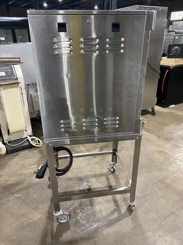 Stellar Steam Commercial Electric Powered Steamer! All Stainless Steel! On Commercial Castors! MODEL CAPELLA SN:021206073 208V - Image 4 of 9