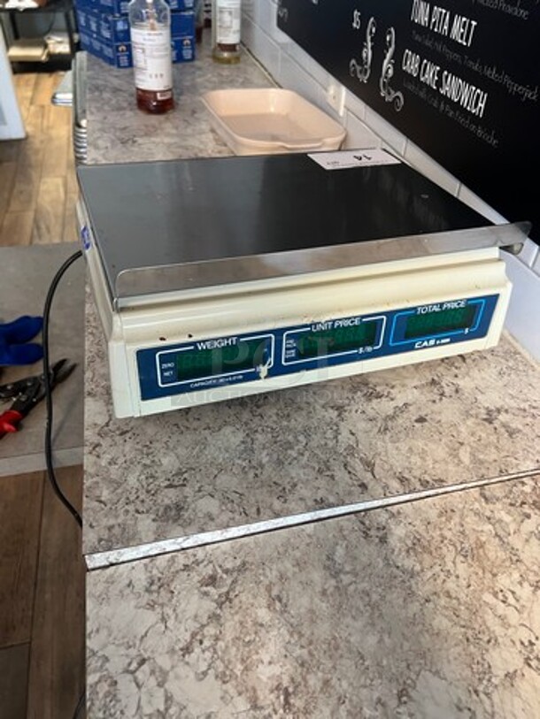 CAS Commercial Countertop Digital Weight/Price Scale! WORKING WHEN REMOVED! Model: S2000 - Image 4 of 4