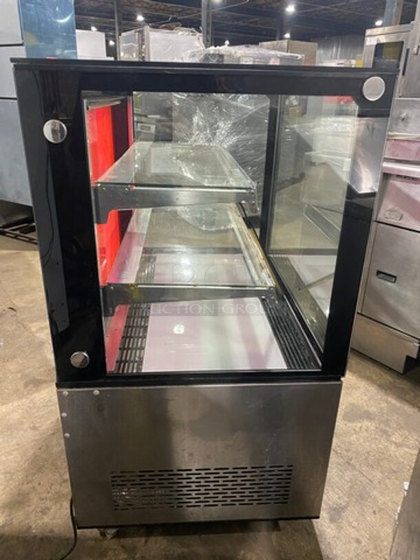 EQ Kitchen Line Commercial Refrigerated Bakery Display Case Merchandiser! With Straight Front Glass! With Sliding Rear Access Doors! Stainless Steel Body! Model: ARC270Z 110V - Image 4 of 12