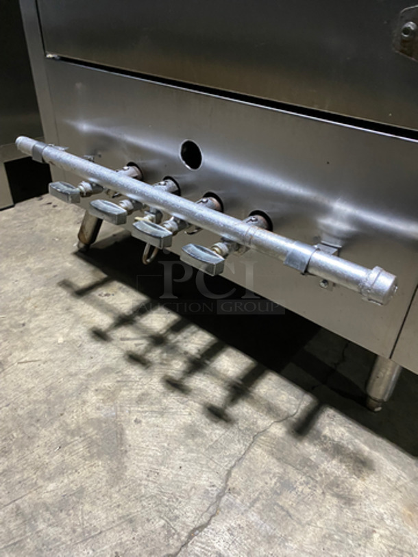 All Stainless Steel Commercial Single Door Gas Powered Smoker! With Metal Rack! On Legs! - Image 7 of 7