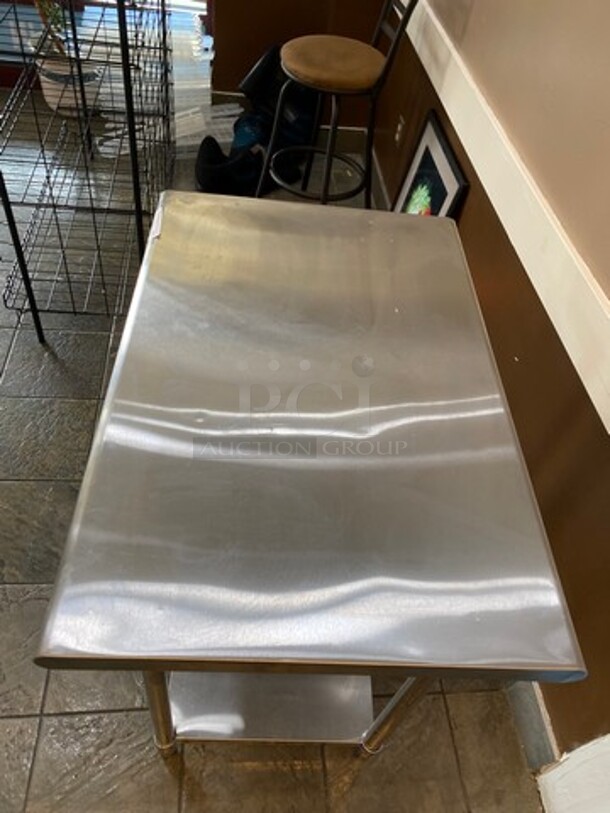 Solid Stainless Steel Work Top/ Prep Table! With Storage Space Underneath! On Legs! - Image 5 of 7
