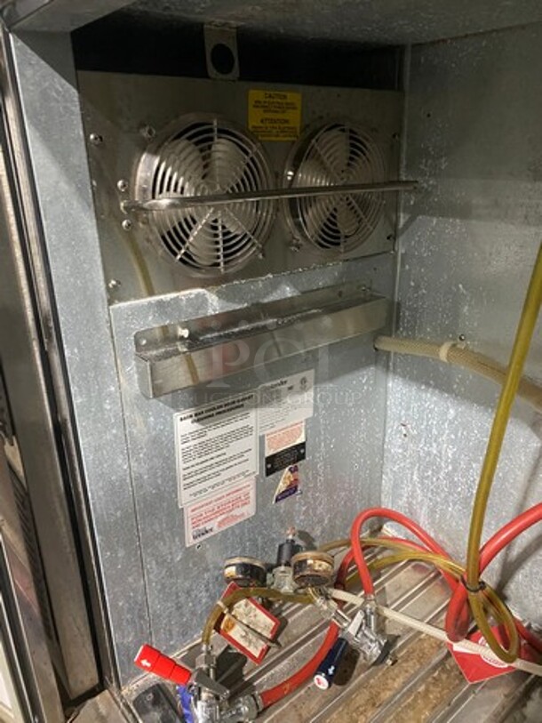 Glastender 2 Door Bar Back Cooler! With Poly Coated Racks! All Stainless Steel! On Commercial Casters! MODEL KC60LISS SN:134154850N 120V 1PH - Image 8 of 11